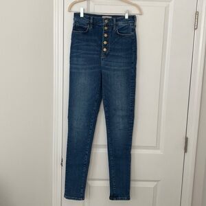 Triarchy High Rise Skinny Button Jeans